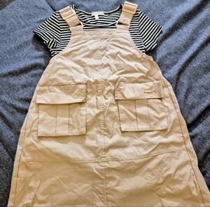 Tahari Taupe Dress with Rose Gold Accent